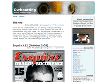 Tablet Screenshot of owlspotting.com